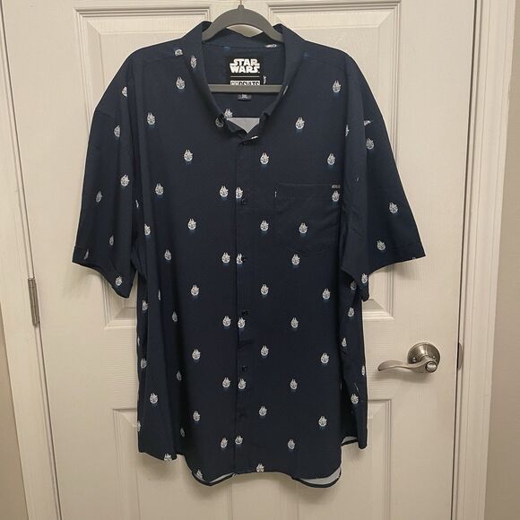 RSVLTS KUNUFLEX Shirt Mens 3XL Millennium Falcon Button Down - Picture 2 of 6